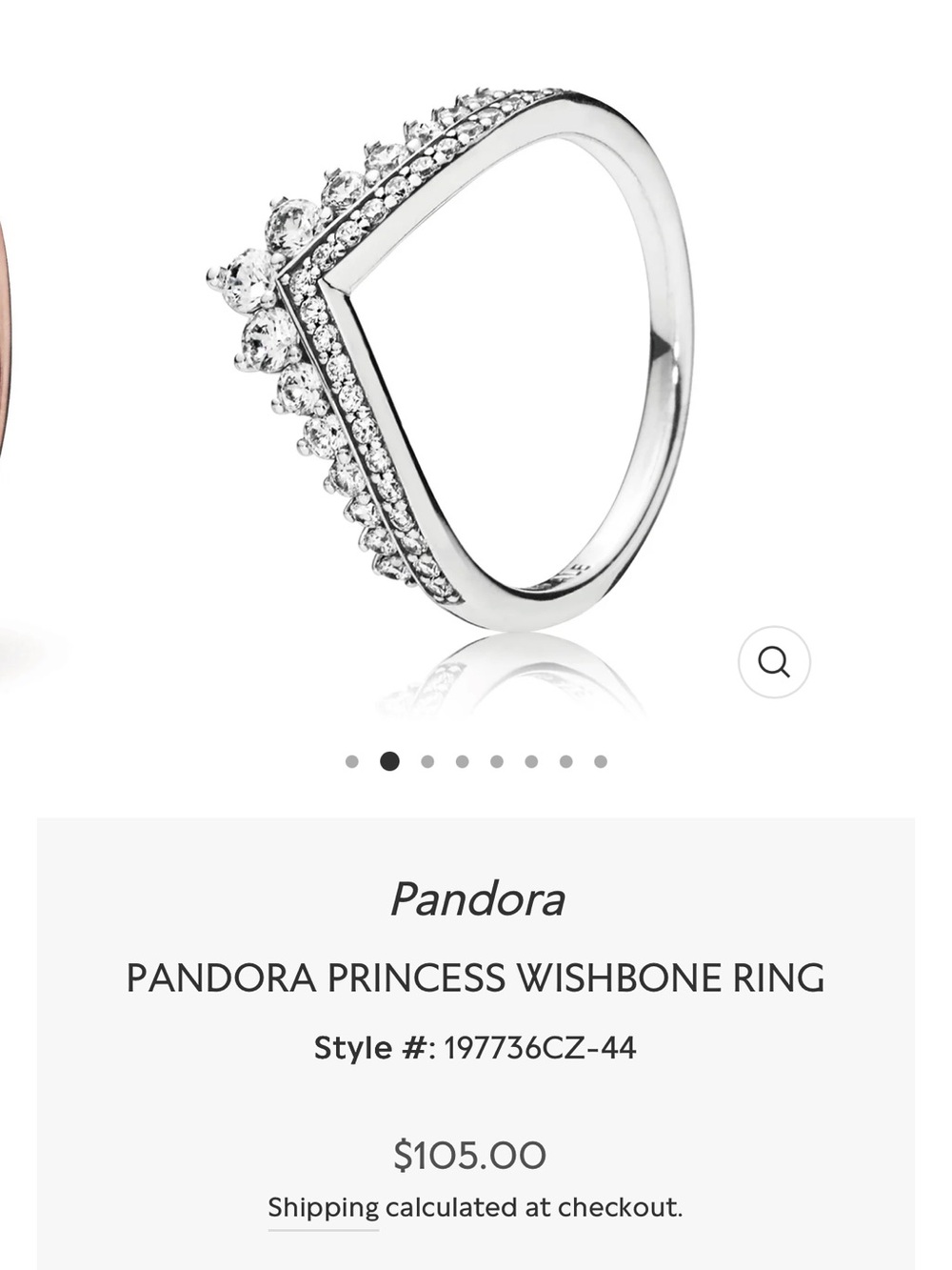Pandora Silver Ring with Pink Box - Picture 3 of 3
